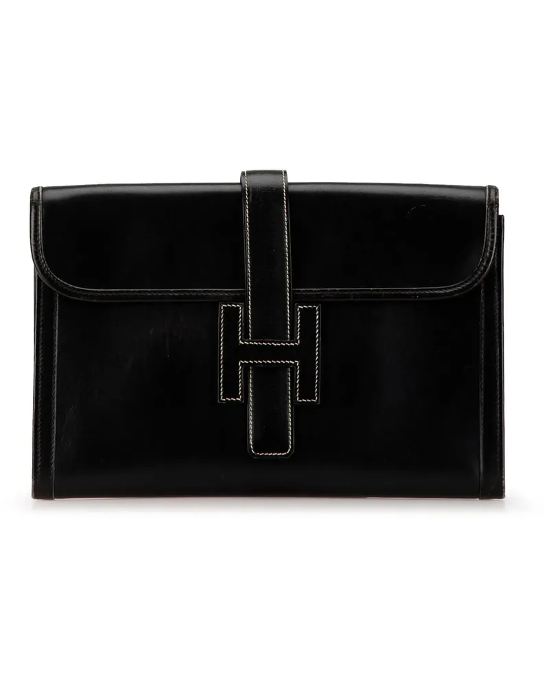 Hermès Clutches 1992 Box Calf Jige 29 schwarz Schwarz