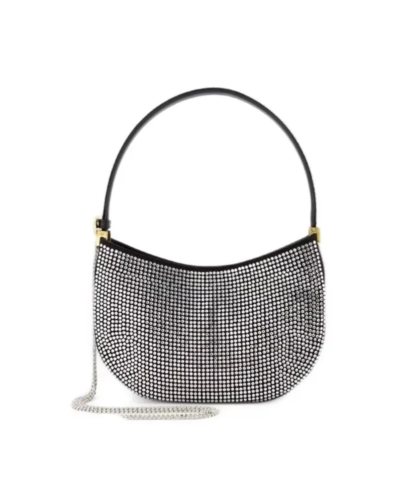 Magda Butrym Hobo Bags Medium Vesna  Hobo Bag  - Black - Strass schwarz Schwarz