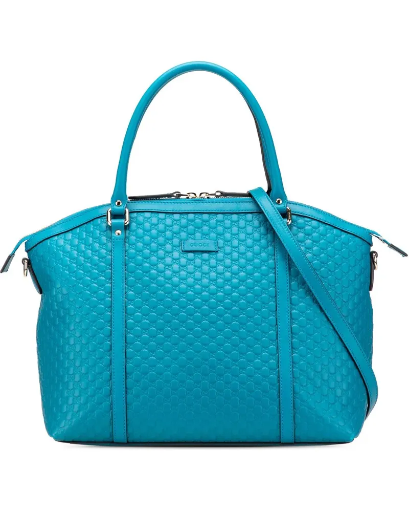 Gucci Hobo Bags Large Microssima Dome Satchel blau Blau