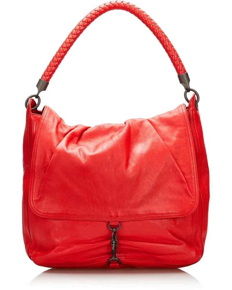 Bottega Veneta Crossbody Bags Intrecciato Trim Handbag rot Rot
