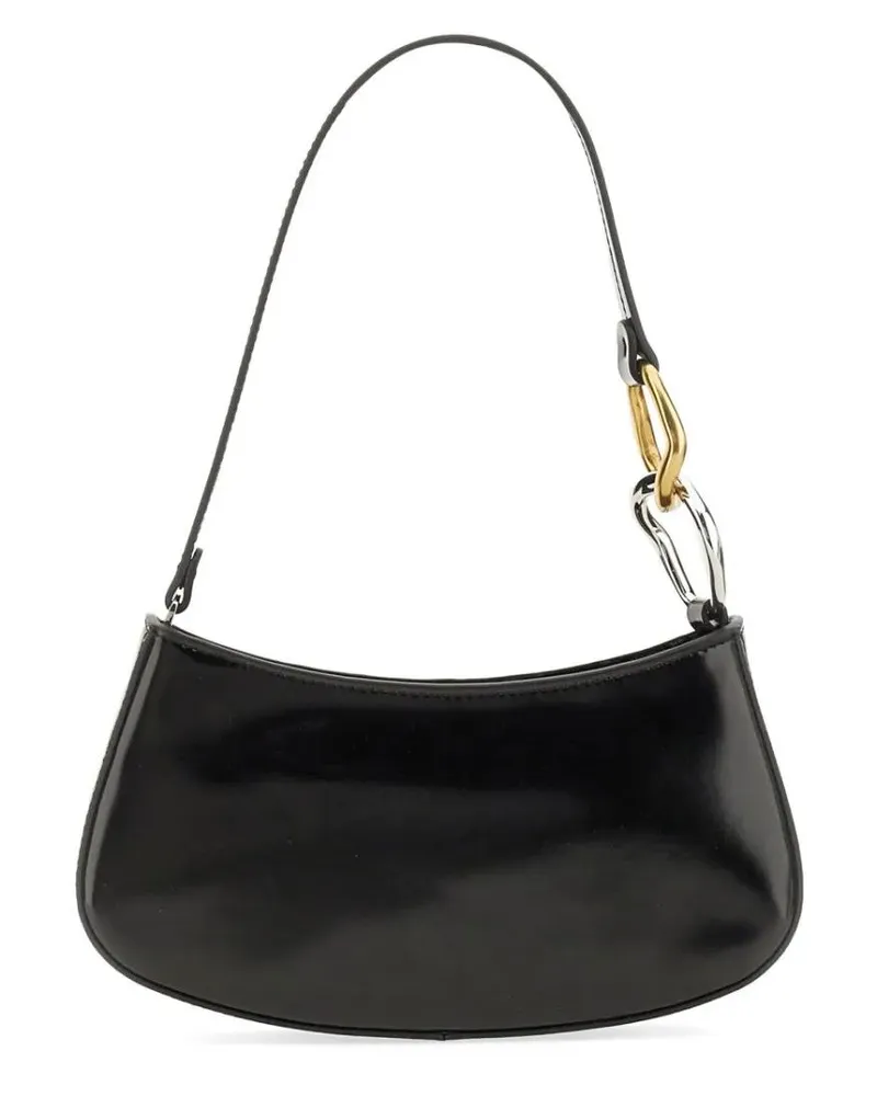 STAUD Hobo Bags Curved Rectangular Black Shoulder Handbag With Cha schwarz Schwarz