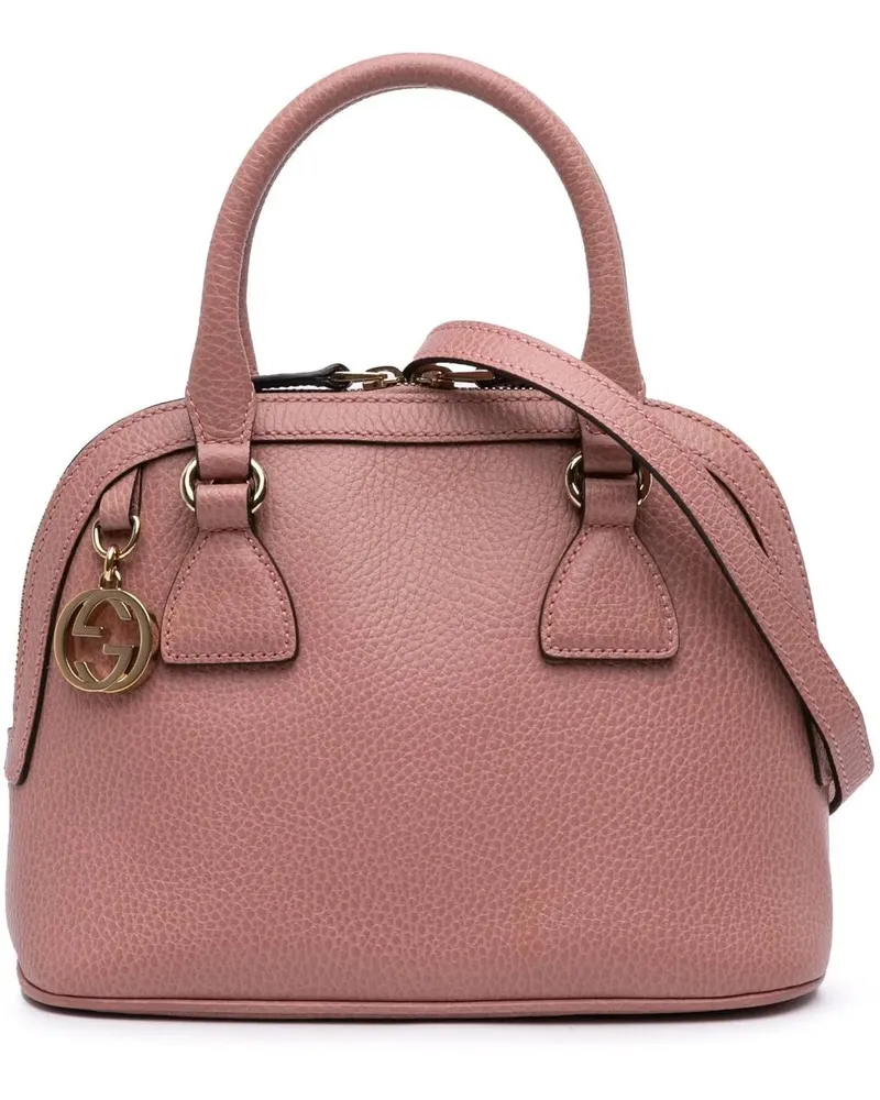 Gucci Hobo Bags Mini Leather GG Charm Dome Satchel rosa Gold