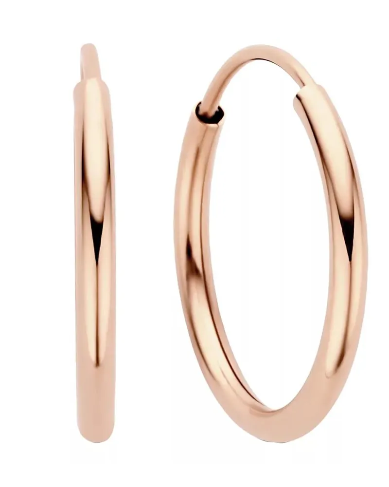 Isabel Bernard Ohrringe La Concorde Cerise 14 karat rose hoop earrings Quarz