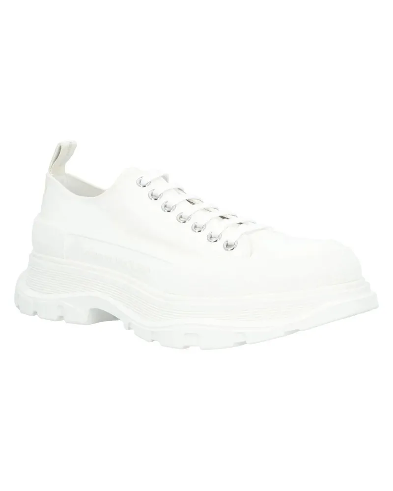 Alexander McQueen Low-Top Sneaker Tread Slick Lace Up In White weiß Weiß