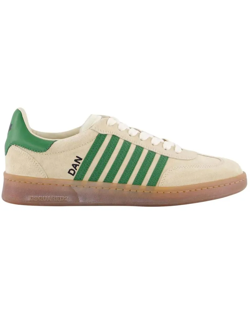 Dsquared2 Low-Top Sneaker Heren Boxer Sneaker Beige/Groen beige Beige