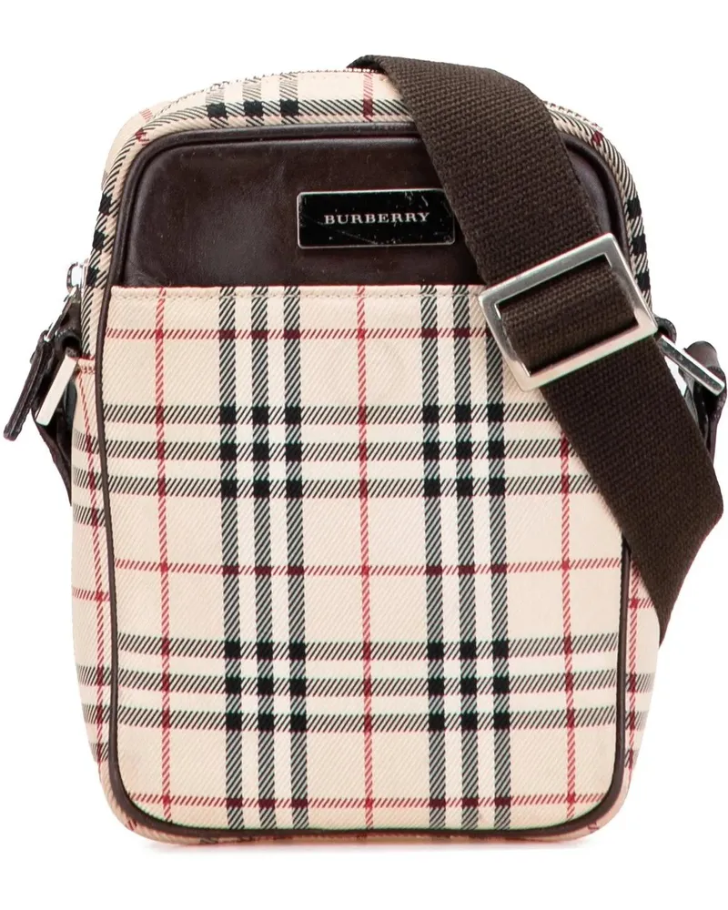 Burberry Hobo Bags House Check Canvas Crossbody braun Braun