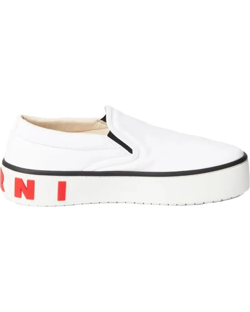 Marni Low-Top Sneaker Logo Slip-On Sneakers weiß Weiß