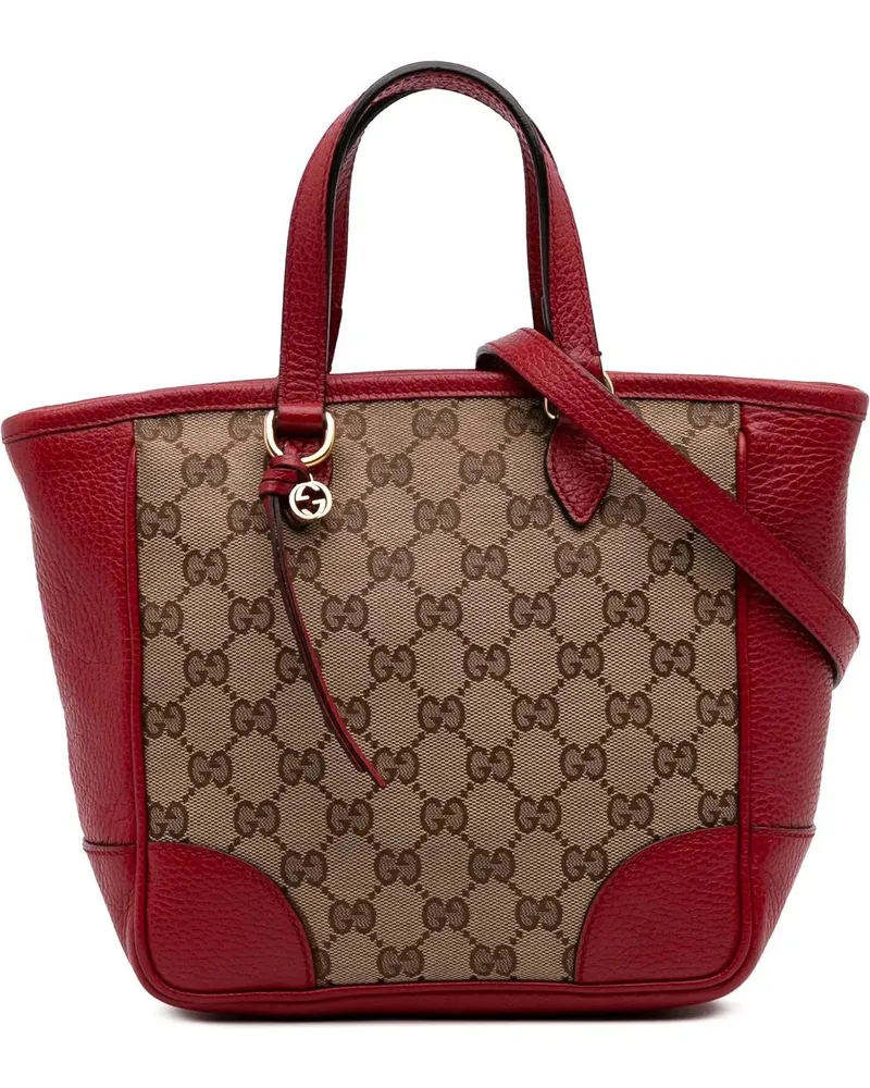Gucci Hobo Bags Small GG Canvas Bree Satchel braun Braun
