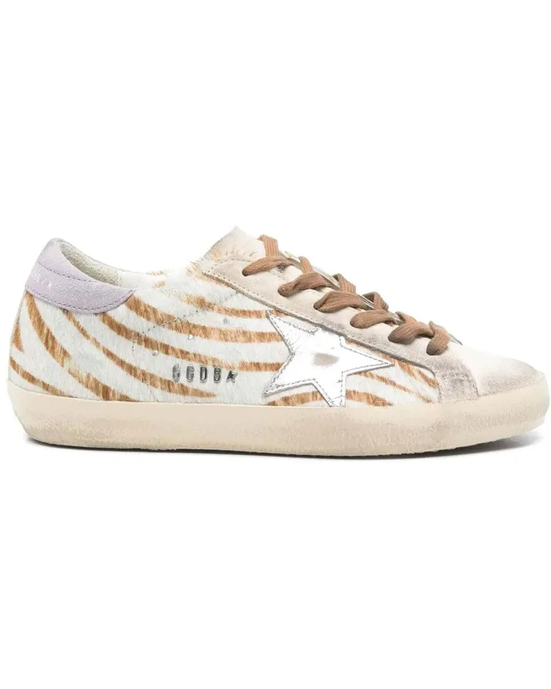 Golden Goose Low-Top Sneaker Sneakers Zebra White Brown braun Braun