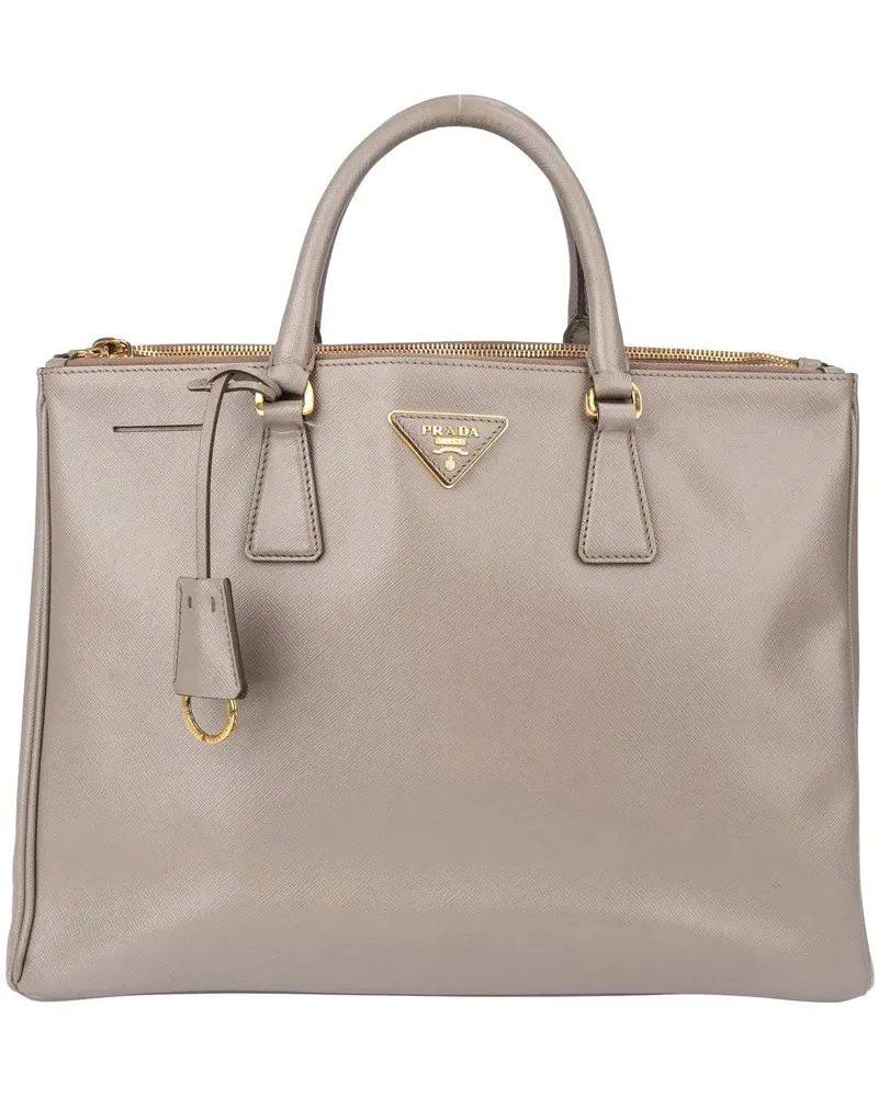Prada Crossbody Bags  Grey Saffiano Leather Galleria Handbag bunt Bunt