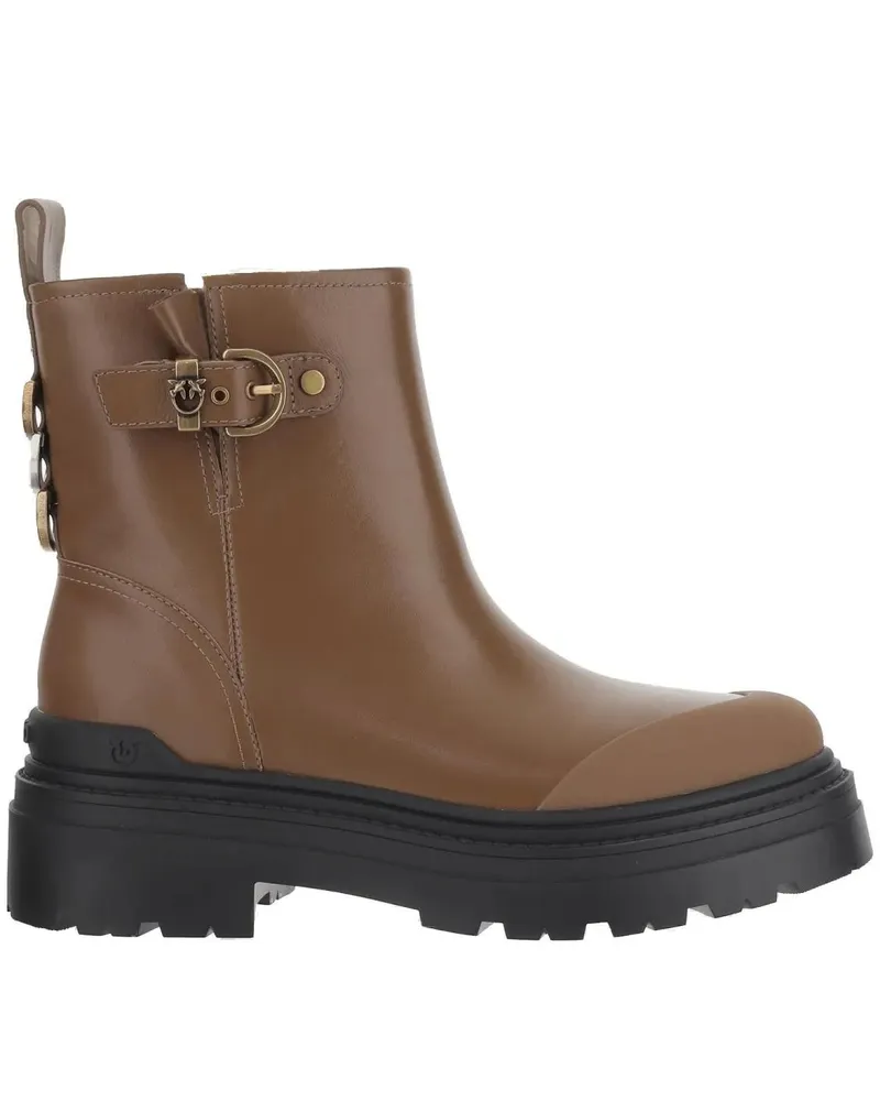 Pinko Stiefel Mia 21 Leather Ankle Boots braun Braun