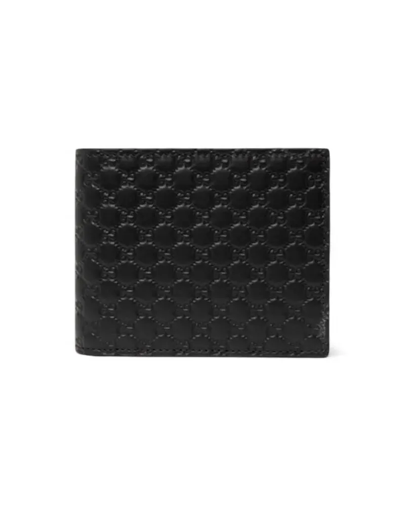 Gucci Portemonnaie Signature Embossed Gg ssima Black Leather Wal schwarz Schwarz