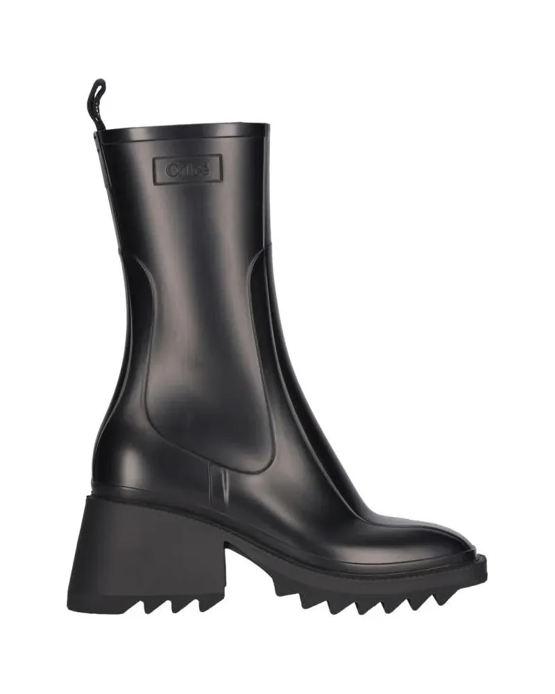 Chloé Stiefel Waterproof Wellington Boots "Betty" – Black schwarz Schwarz