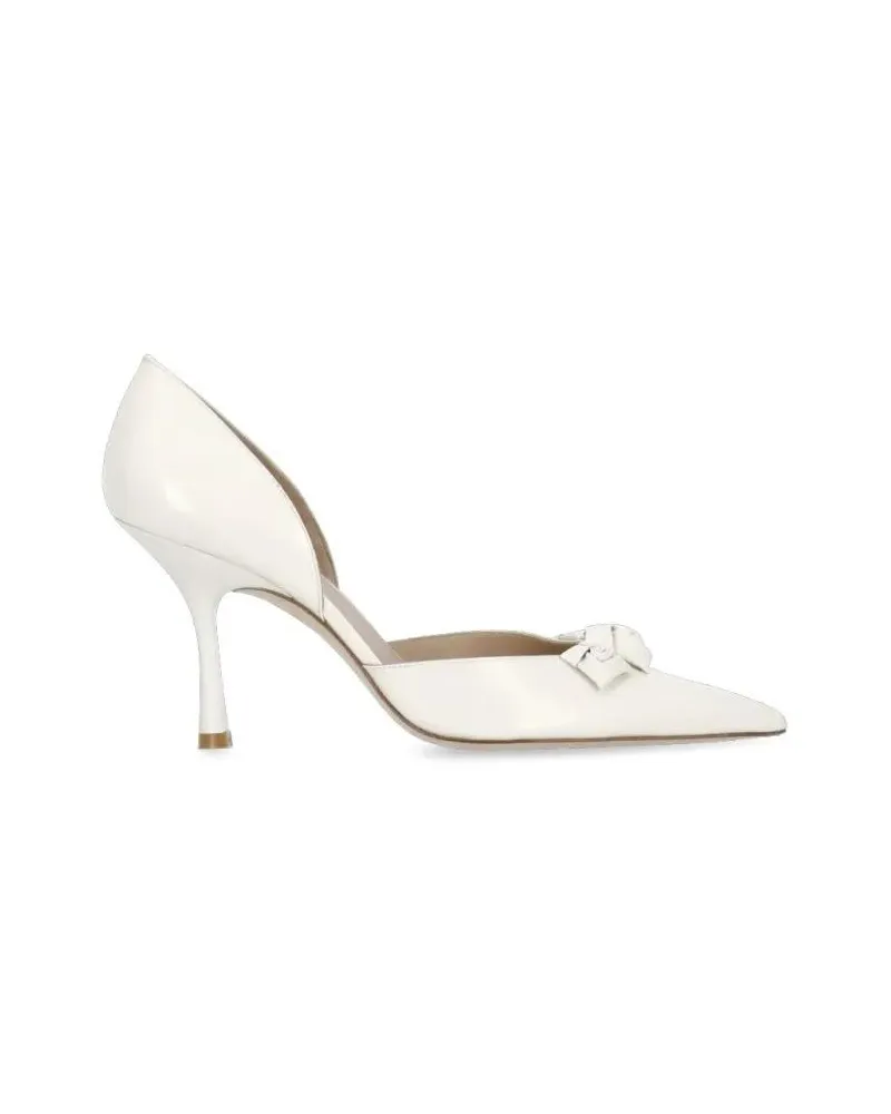 Stuart Weitzman Hohe Schuhe Rosie Dorsay 85 Decollete weiß Weiß