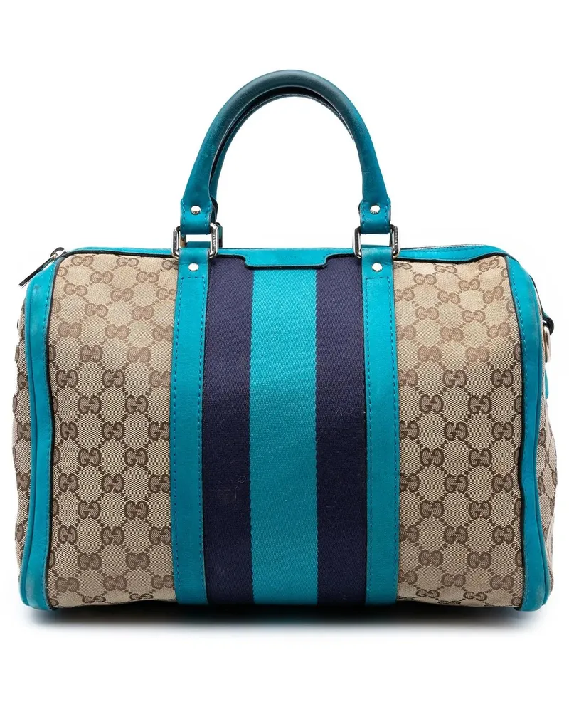 Gucci Hobo Bags Medium GG Canvas Web Joy Boston Bag braun Braun