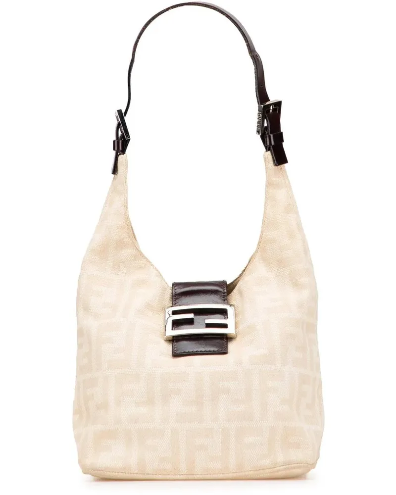 Fendi Hobo Bags Zucca Canvas Shoulder Bag braun Braun