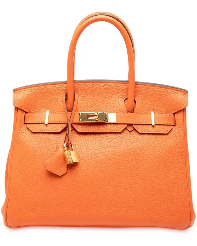 Hermès Crossbody Bags Clemence Birkin Retourne 30 orange Orange