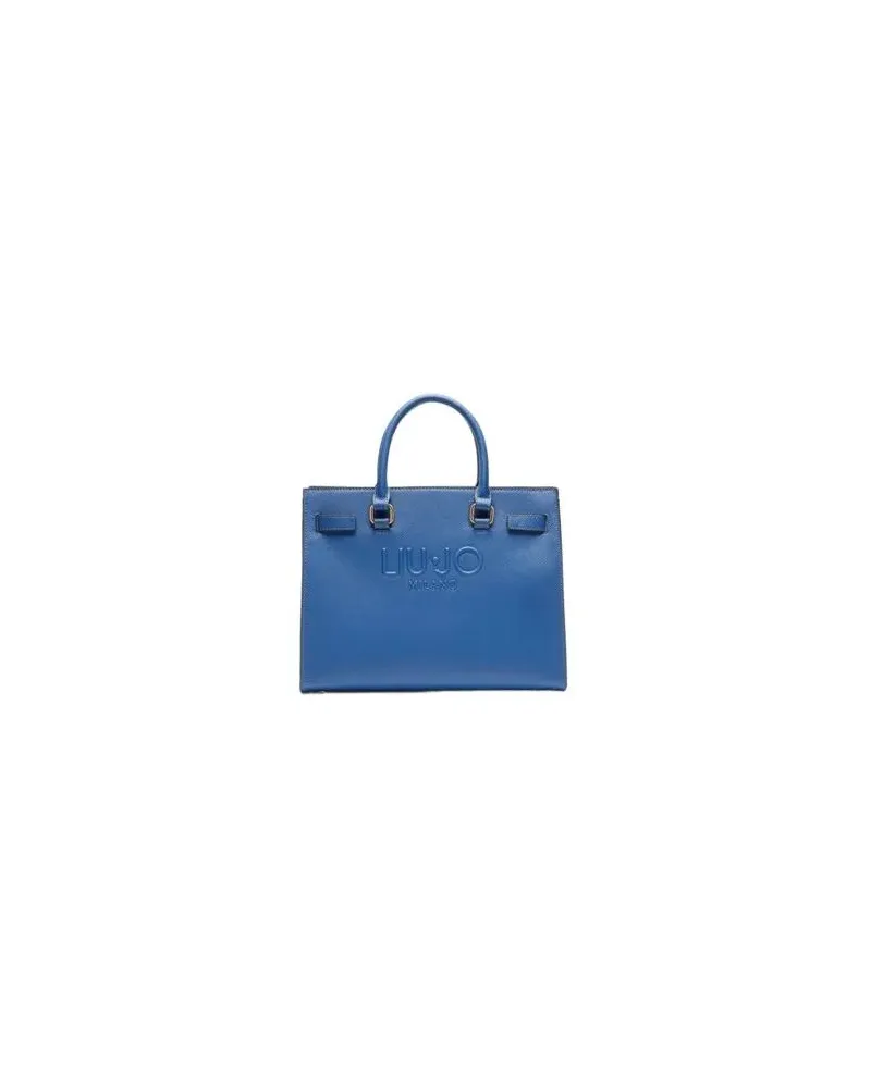 Liu Jo Hobo Bags Shoulder Bag With Prominent Tonal Logo And Versati blau Blau
