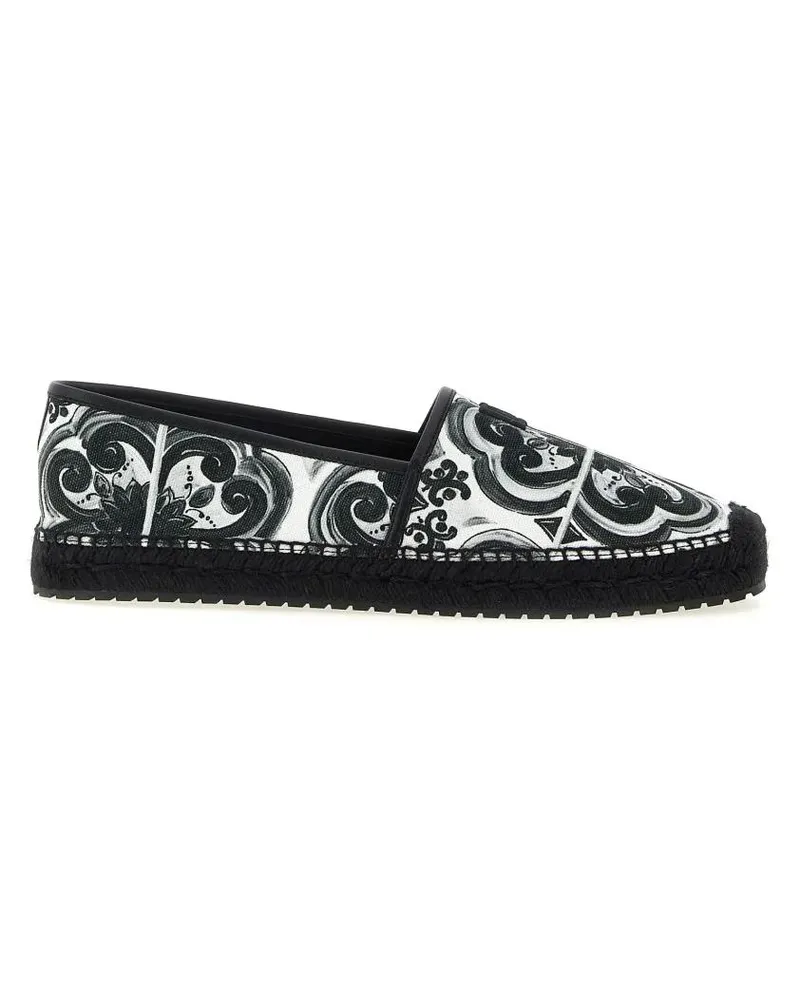 Dolce & Gabbana Loafer 'Maiolica' Espadrilles schwarz Schwarz