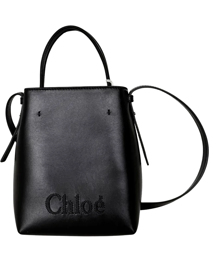 Chloé Hobo Bags Chloe Micro Sense Tote Bag Black schwarz Schwarz