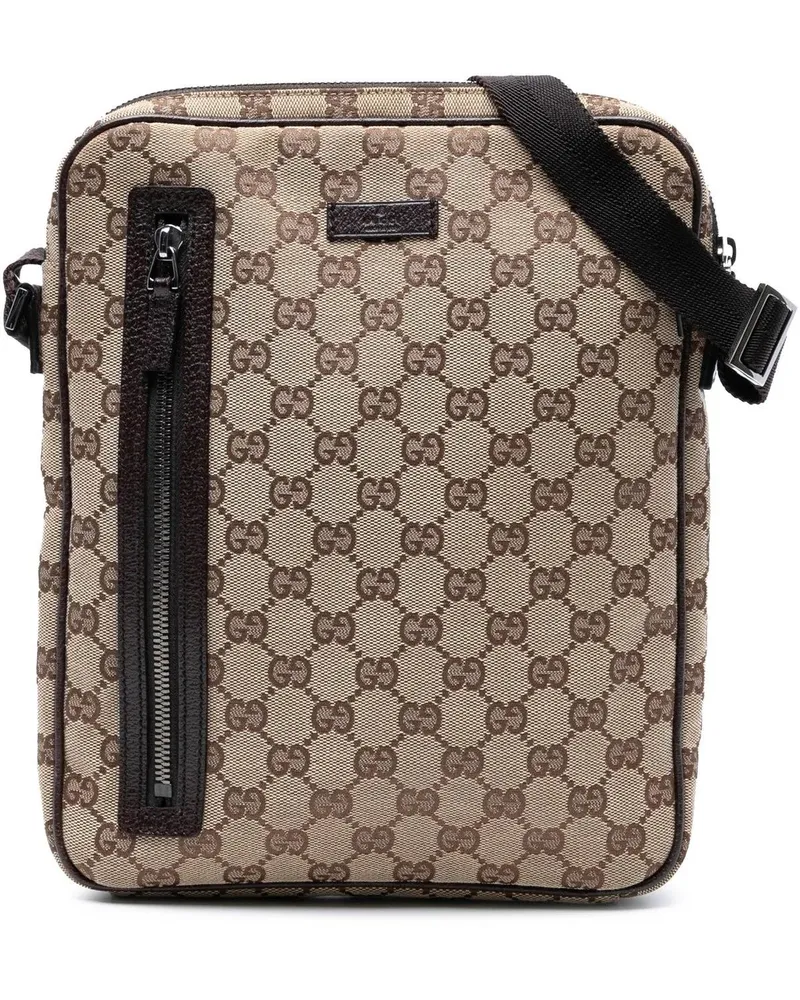 Gucci Hobo Bags GG Canvas Crossbody braun Braun