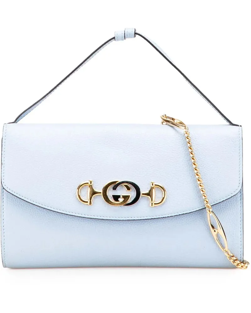 Gucci Hobo Bags Small Leather Zumi Satchel blau Blau