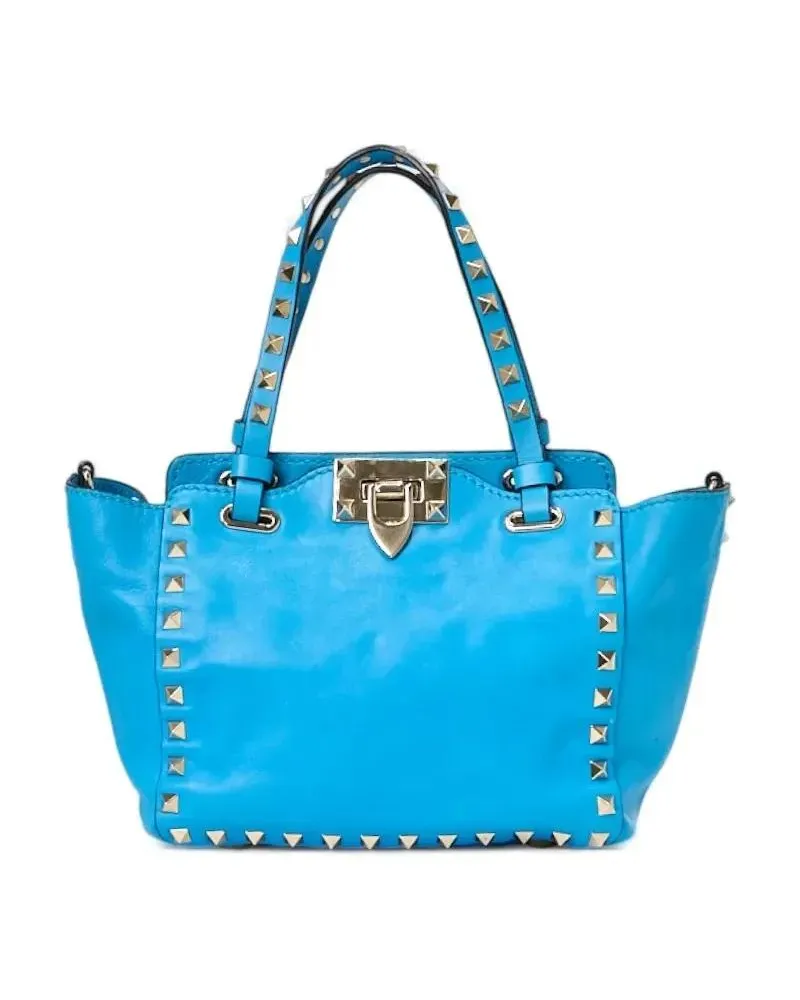 Valentino Garavani Shopper & Totes Rockstud Shopper Small Electric Blue blau Blau