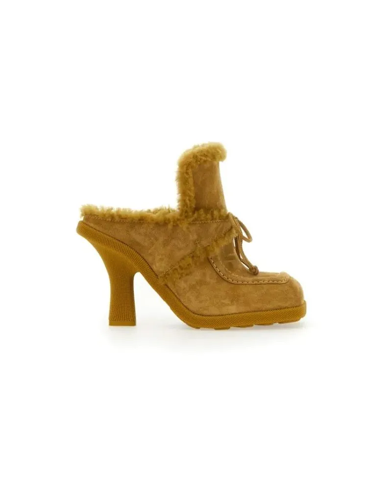 Burberry Slipper & Pantoletten High Heel Calf Suede Mules braun Braun