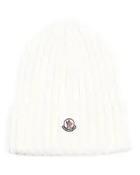 Moncler Mützen Virgin Wool Hat Weiß