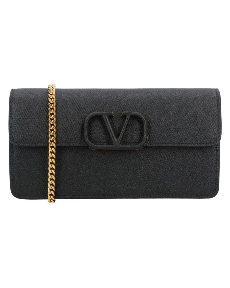 Valentino Garavani Portemonnaie Vlogo Signature Chain Wallet schwarz Schwarz