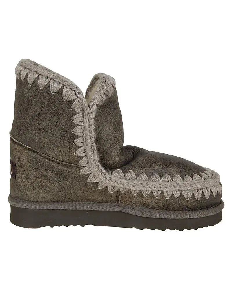 Mou Stiefel Brown Sheep Skin Ankle Boots grau Grau