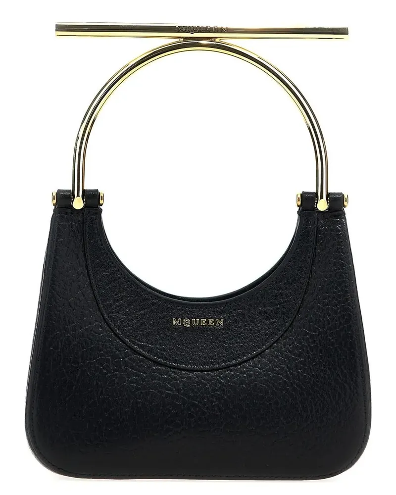 Alexander McQueen Hobo Bags 'Mini Cross-Bar' Handbag schwarz Schwarz