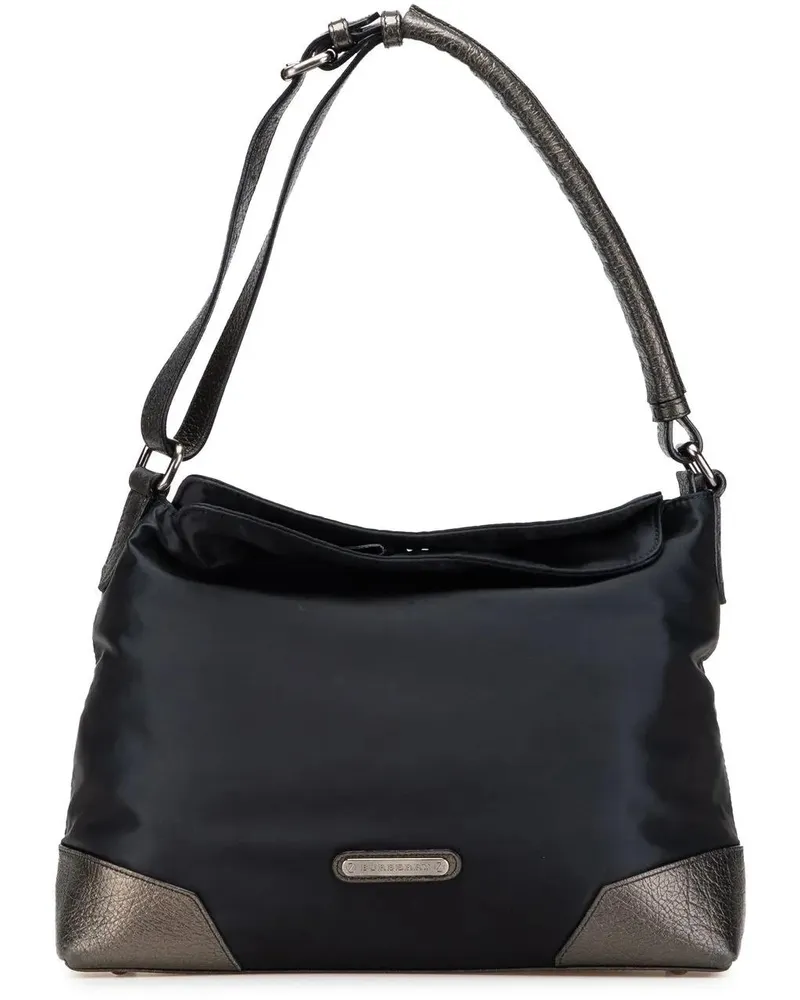 Burberry Hobo Bags Nylon Shoulder Bag schwarz Schwarz