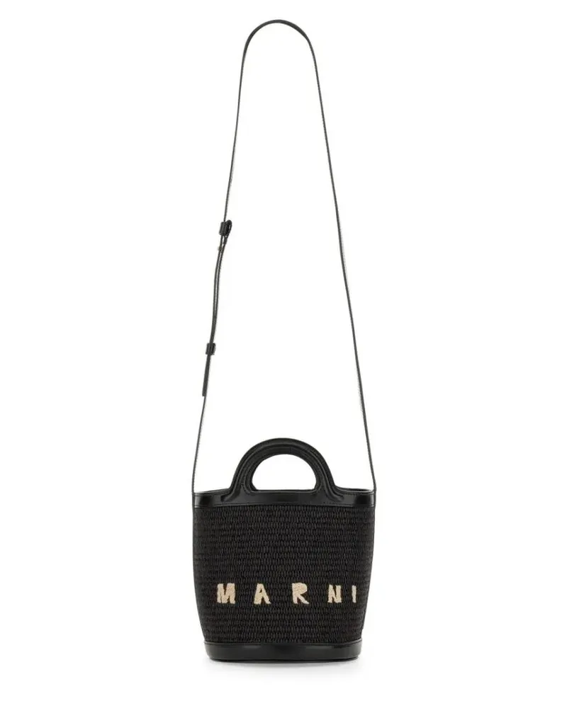 Marni Hobo Bags "Tropicalia" Micro Bag schwarz Schwarz