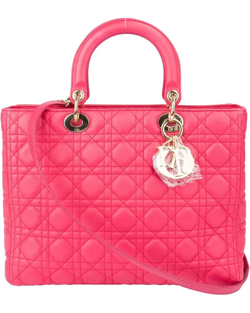 Dior Crossbody Bags  Quilted Leather Lady Dior Handbag rot Rot