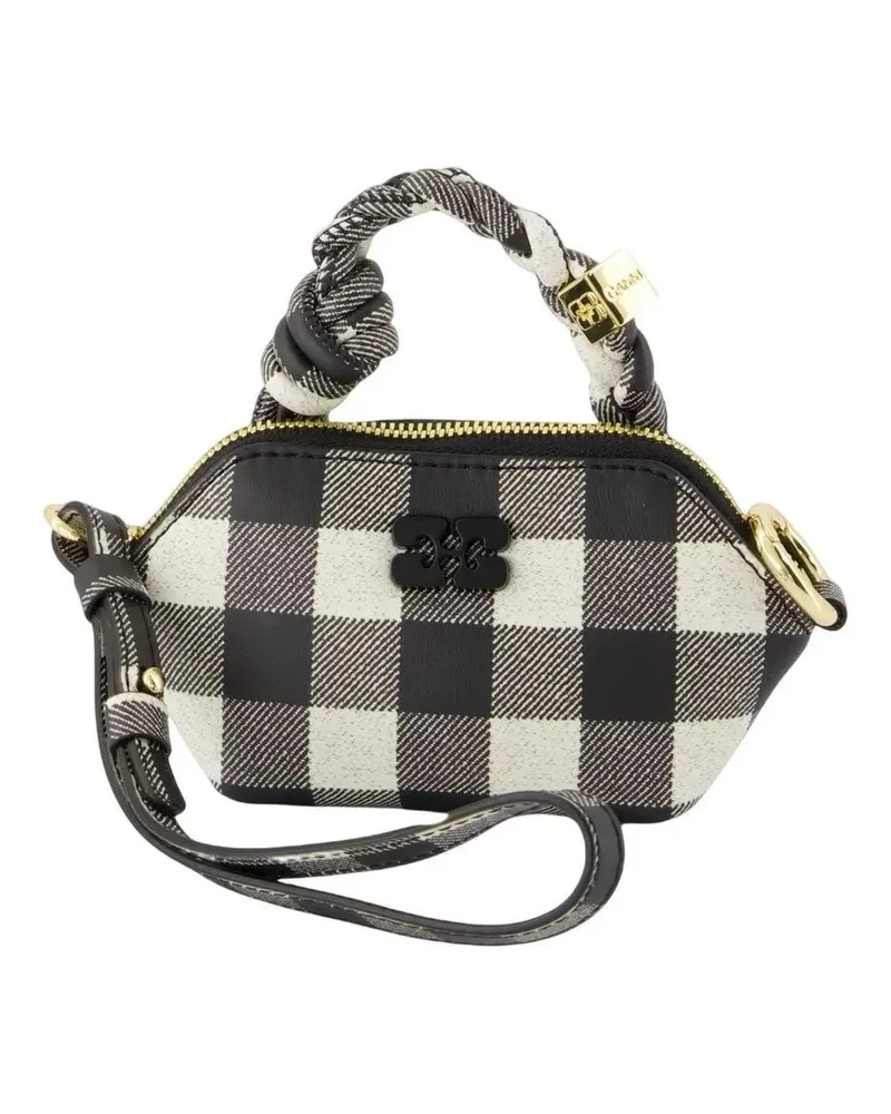 Ganni Schlüssel- & Taschenanhänger Bou Nano Keyring - Leather - Black black Schwarz