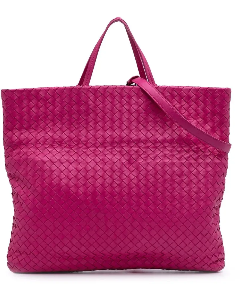 Bottega Veneta Hobo Bags Nappa Intrecciato Fold Over Tote rosa Gold