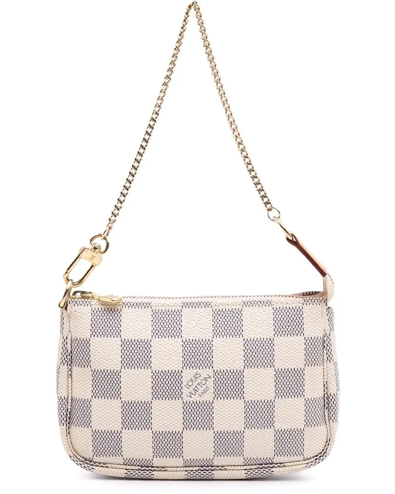 Louis Vuitton Crossbody Bags Damier Azur Mini Pochette Accessoires weiß Weiß