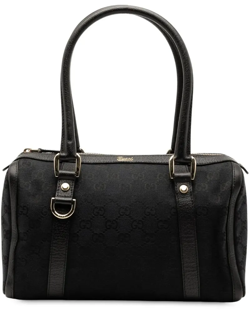 Gucci Crossbody Bags GG Canvas Abbey D Ring Boston Bag schwarz Schwarz