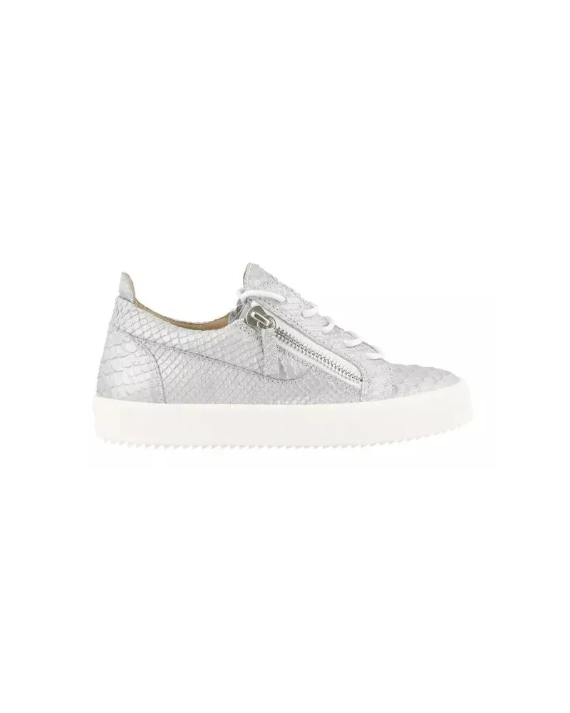 Giuseppe Zanotti Low-Top Sneaker May London Leather Sneakers silberfarben Silber