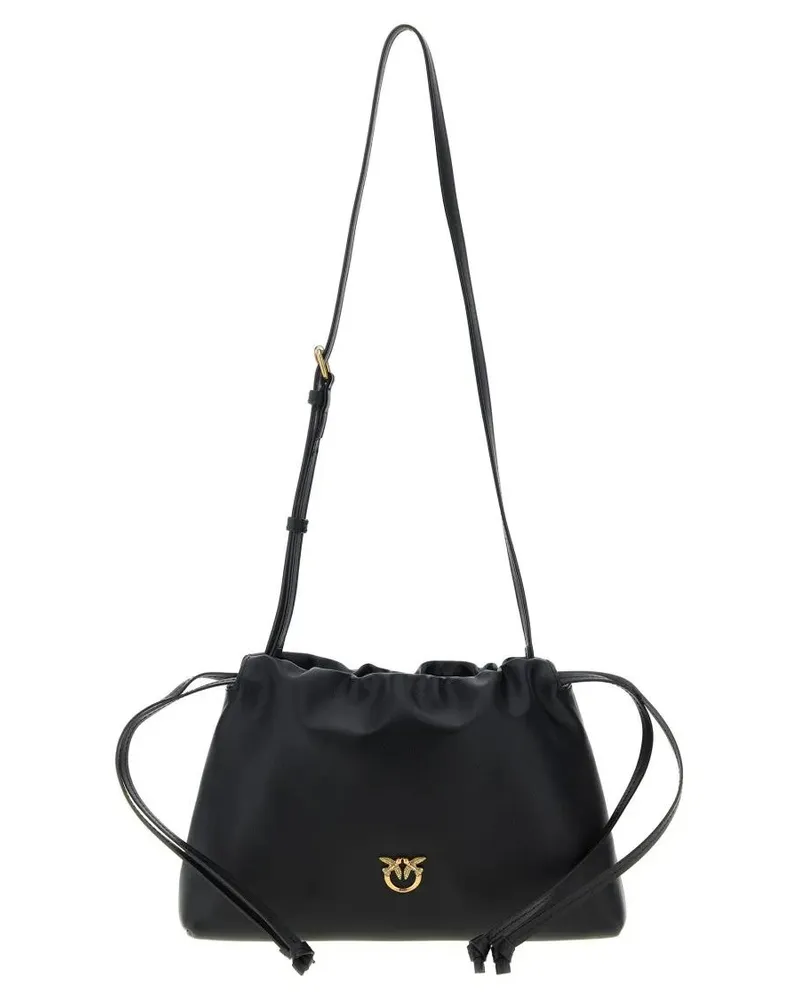 Pinko Clutches Mini Leather Clutch schwarz Schwarz