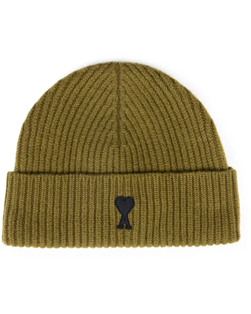 AMI Paris Caps & Mützen AMI DE COEUR BEANIE BRONZE/BLACK schwarz Schwarz