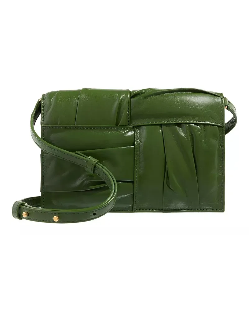 Bottega Veneta Crossbody Bags Cassette Bag In Woven Leather Grün