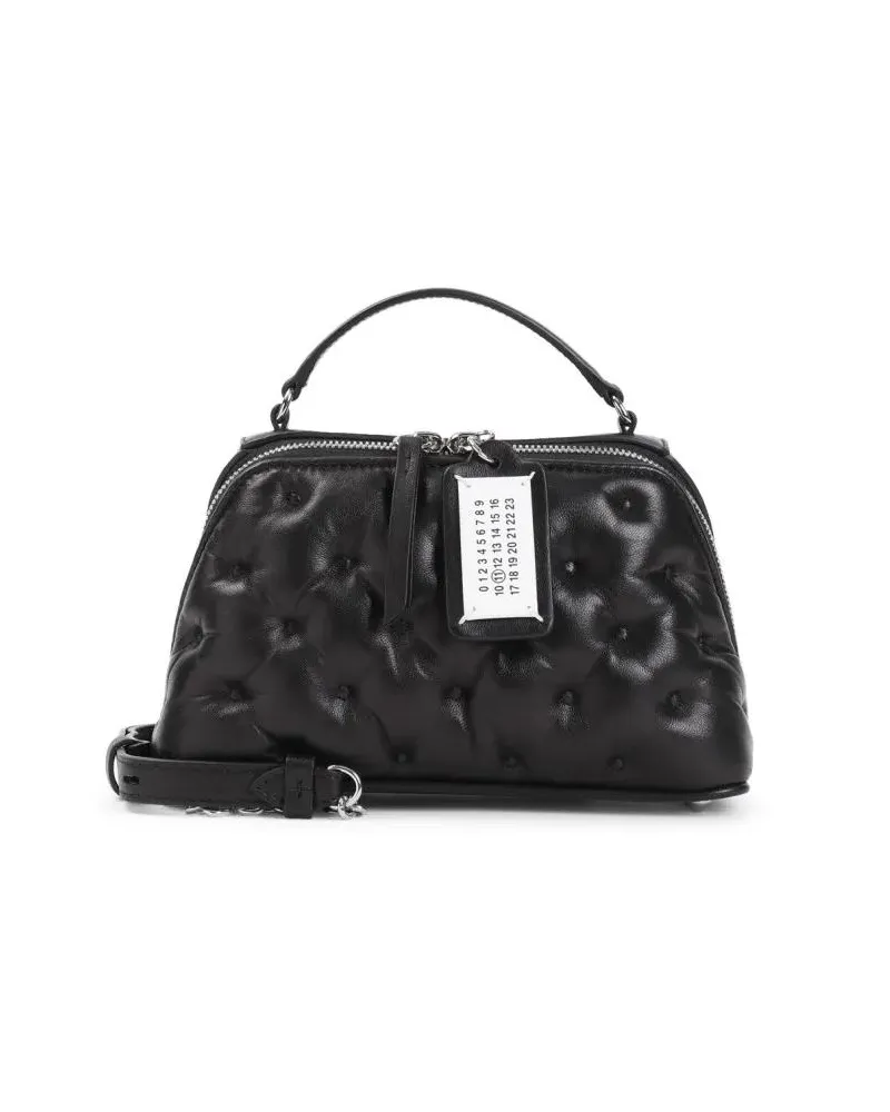 Maison Margiela Hobo Bags Nappa Ovine Leather Handbag With Elegant Quilted D schwarz Schwarz