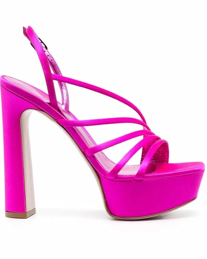 Le Silla Sandalen Sandals Bougainvillea rosa Gold