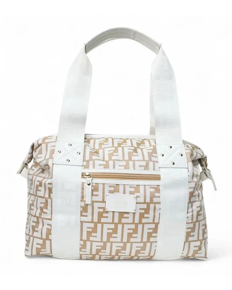 Fendi Shopper & Totes Vertical Shopper Ff Nylon Beige beige Beige
