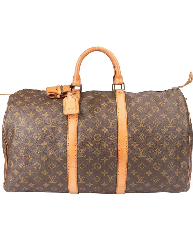 Louis Vuitton Crossbody Bags  Canvas Monogram Keepall 50 braun Braun
