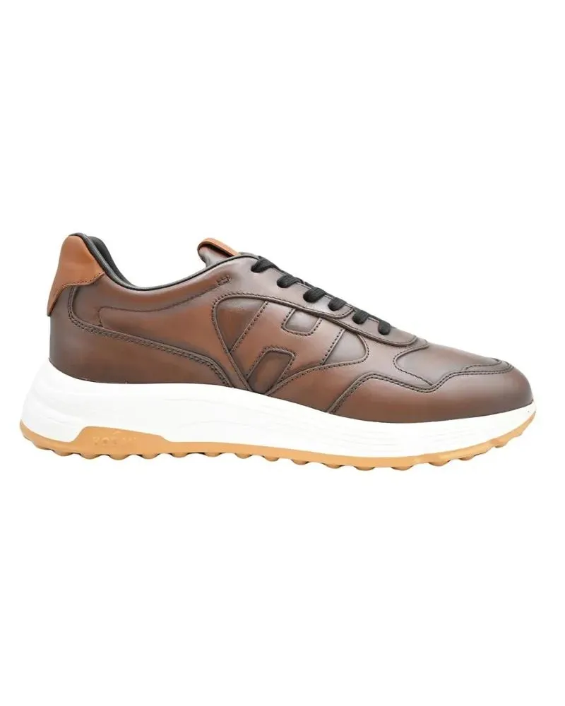 Hogan Low-Top Sneaker Brown Leather Sneakers braun Braun
