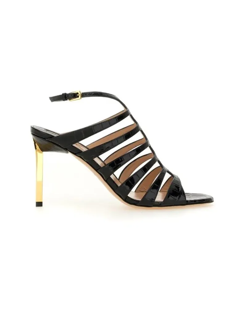 Tom Ford Sandalen Leather Sandal schwarz Schwarz