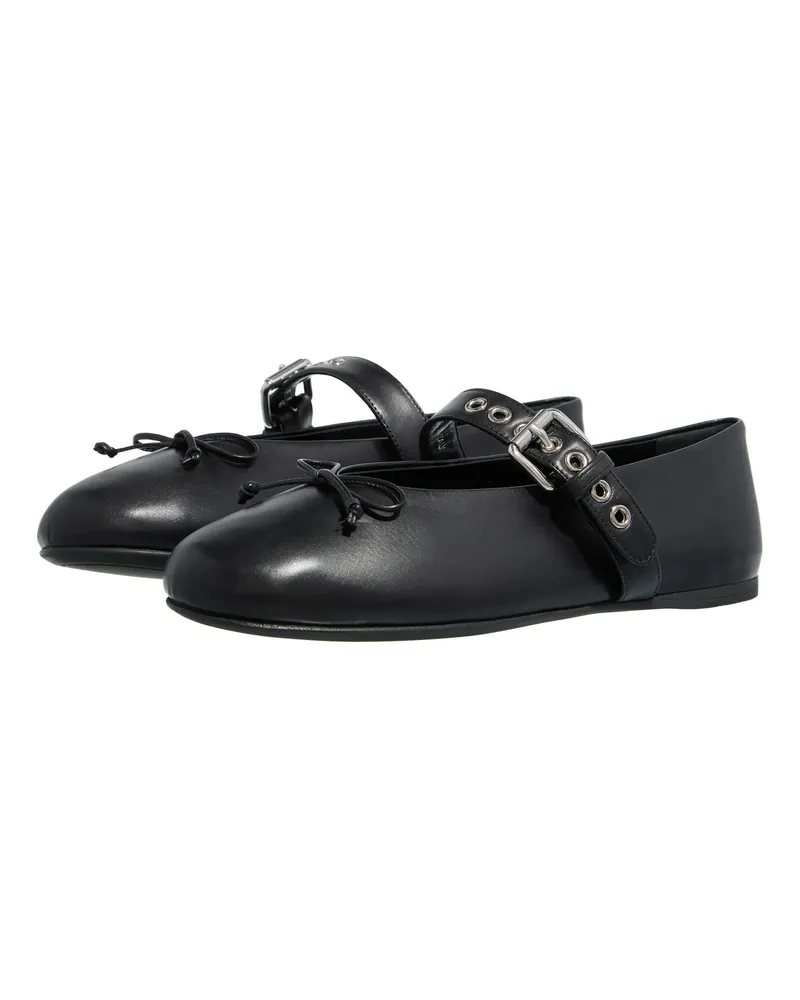 Miu Miu Loafer Bucket And Bow Ballet Flats schwarz Schwarz